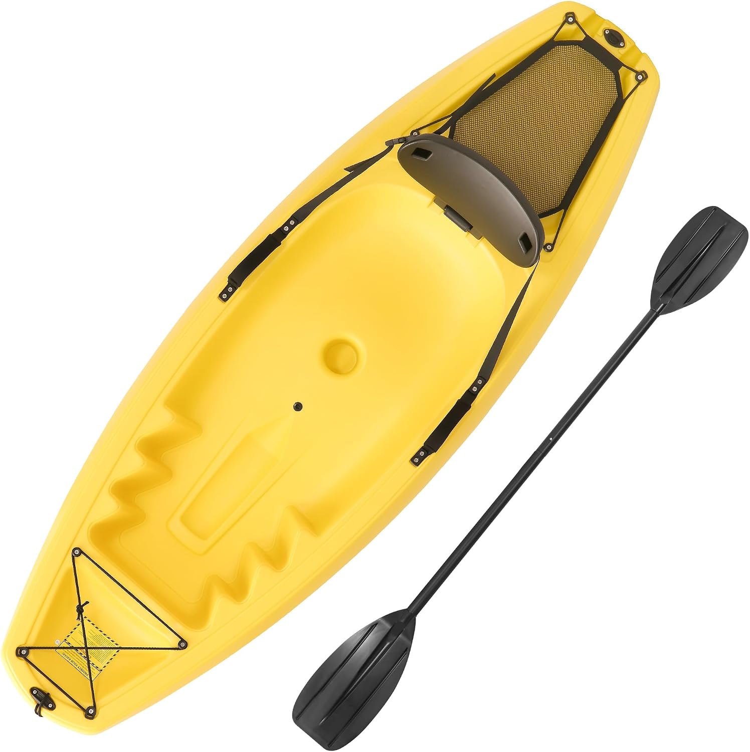 Fishing Kayak Sit In - カヤックとパドル付き 6.5フィート レクリエーション用ローイングフィッシングボート ハードシェル レクリエーション用オーシャンカヤック シットイン