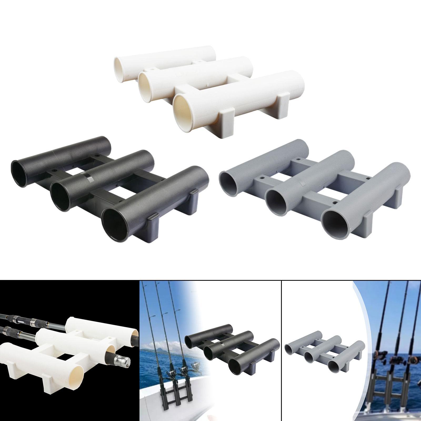 Fishing Kayak Rod Holder - 釣り竿ホルダー 垂直 4本ネジ付き ブラケットチューブ 3本竿ラック カヤック