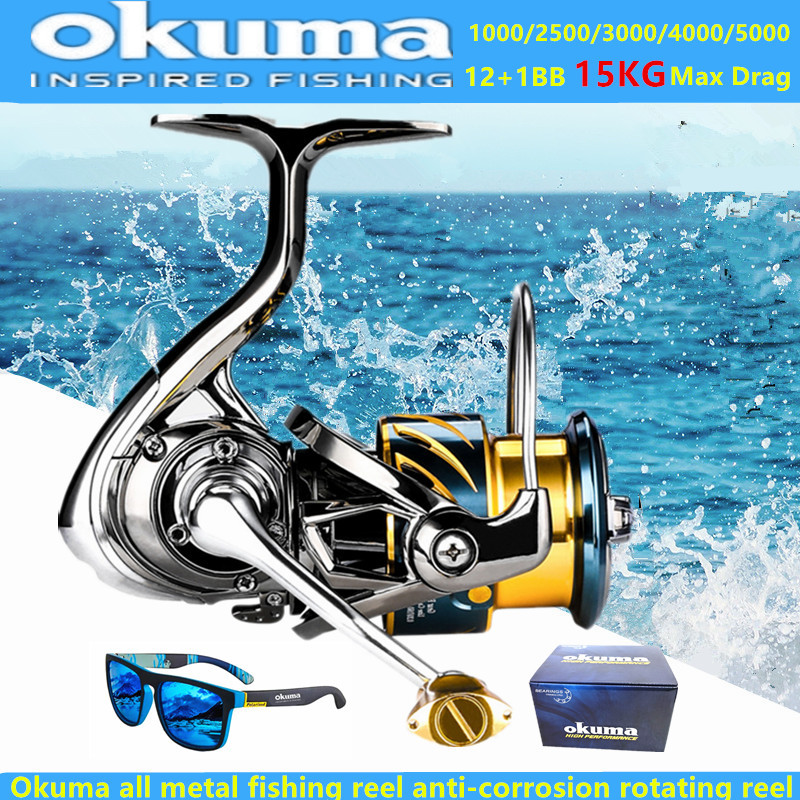 オクマ オールメタルフィッシングリール 12+1BB15KG - Daiwa Reel Bg のレビューと価格