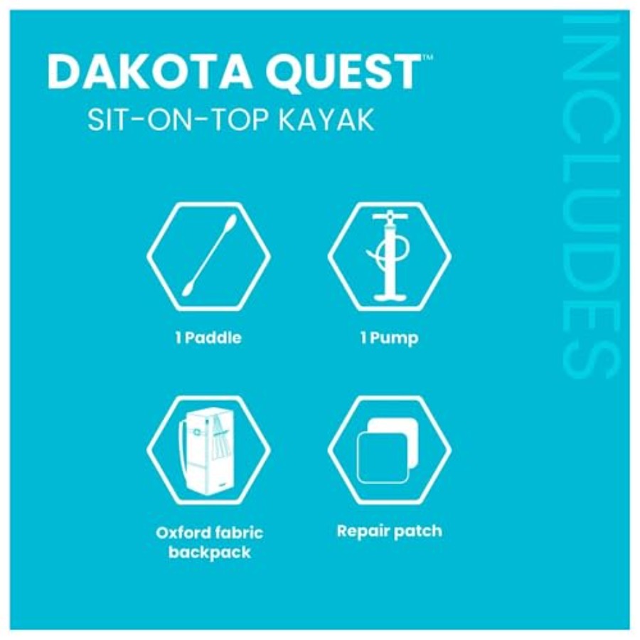 シットオントップインフレータブルカヤック ダコタクエスト 6 - Fishing Kayak Sit In のレビューと価格