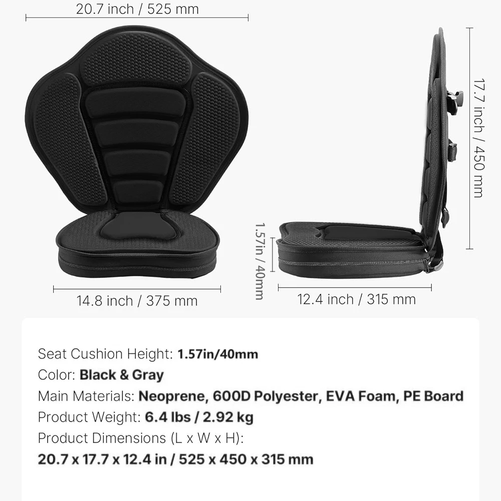 カヤックシート カヤックアクセサリー カヤック用シート 調節 - Fishing Kayak Cart のレビューと価格